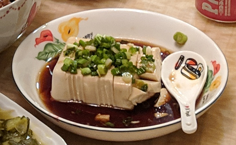香菜小葱拌豆腐