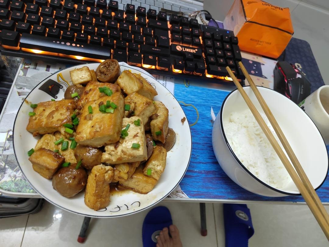 蒜香煎豆腐 炒鸡无敌美味