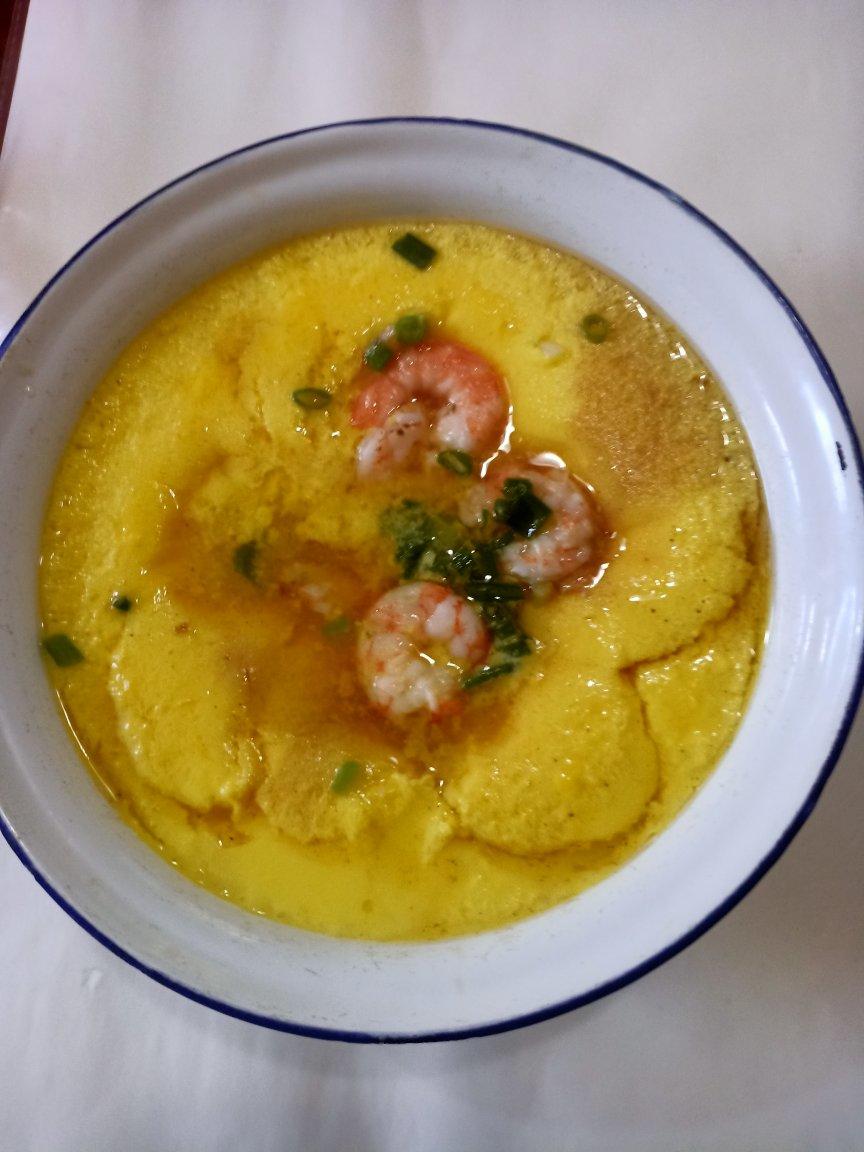 滑嫩的虾仁蛋羹