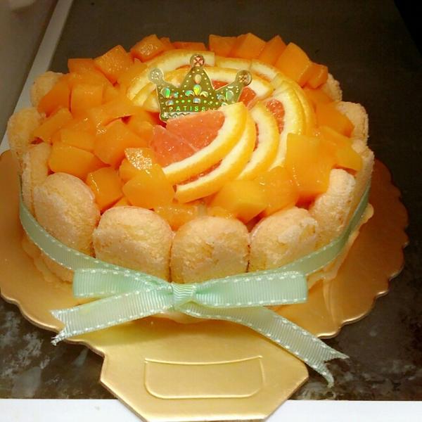 橙香芒果芝士蛋糕