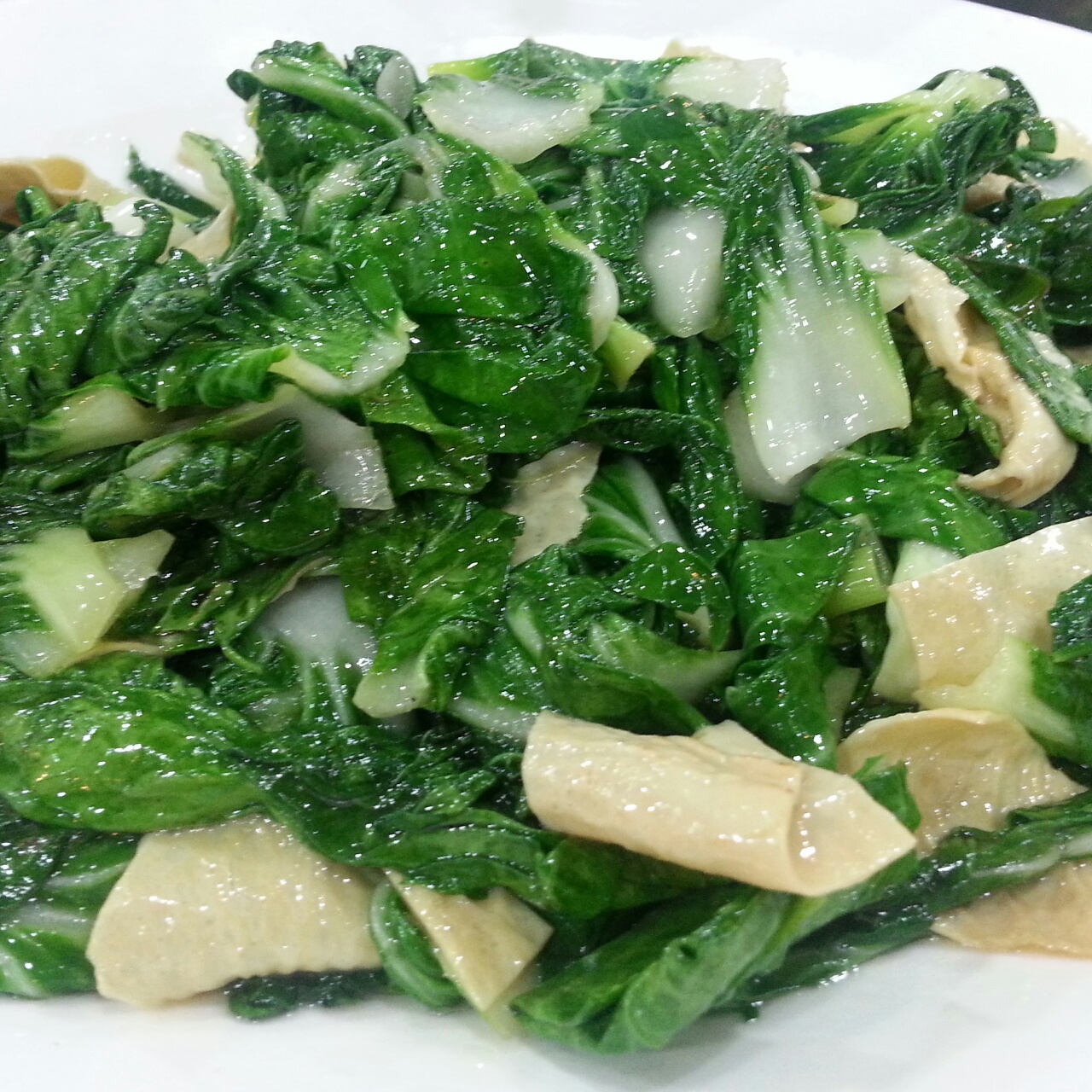 豆皮炒油菜