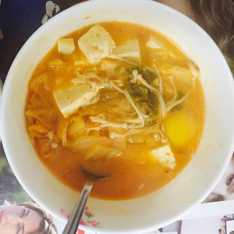 辣白菜豆腐汤