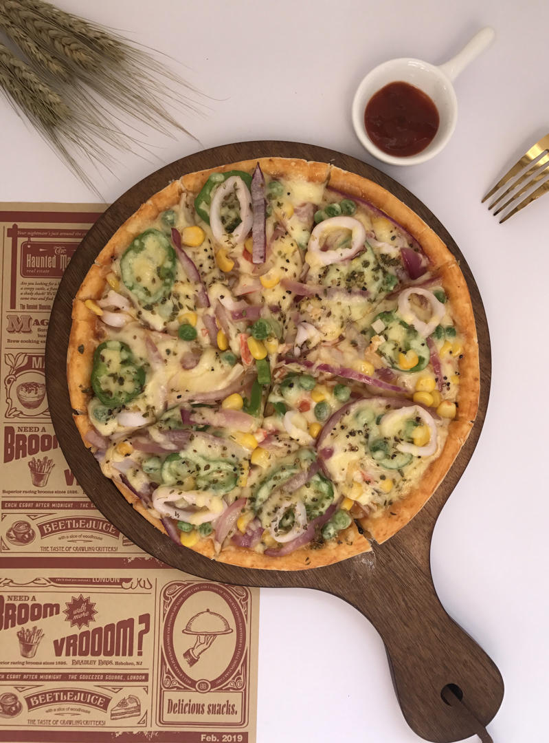 鲜虾🍤培根披萨🍕“内附敲好吃的饼皮做法”