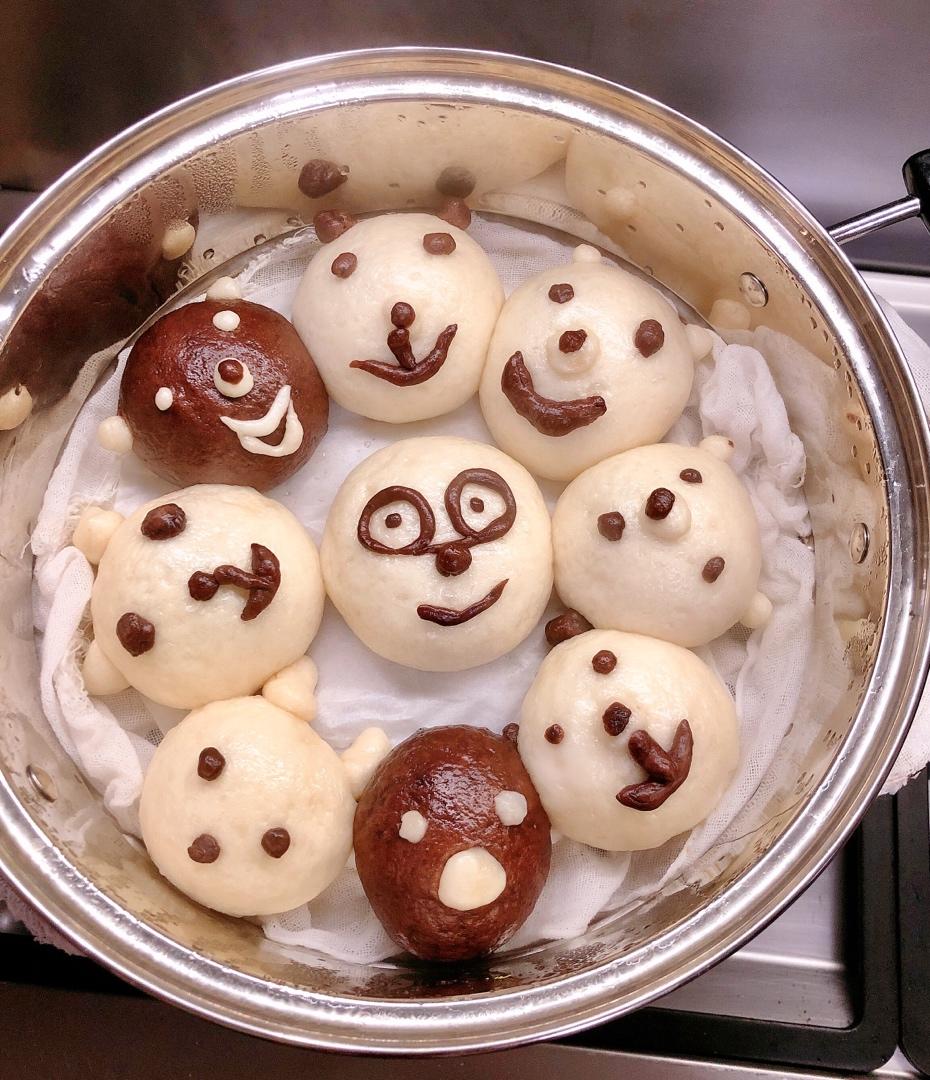 小熊卡通造型馒头（豆包）