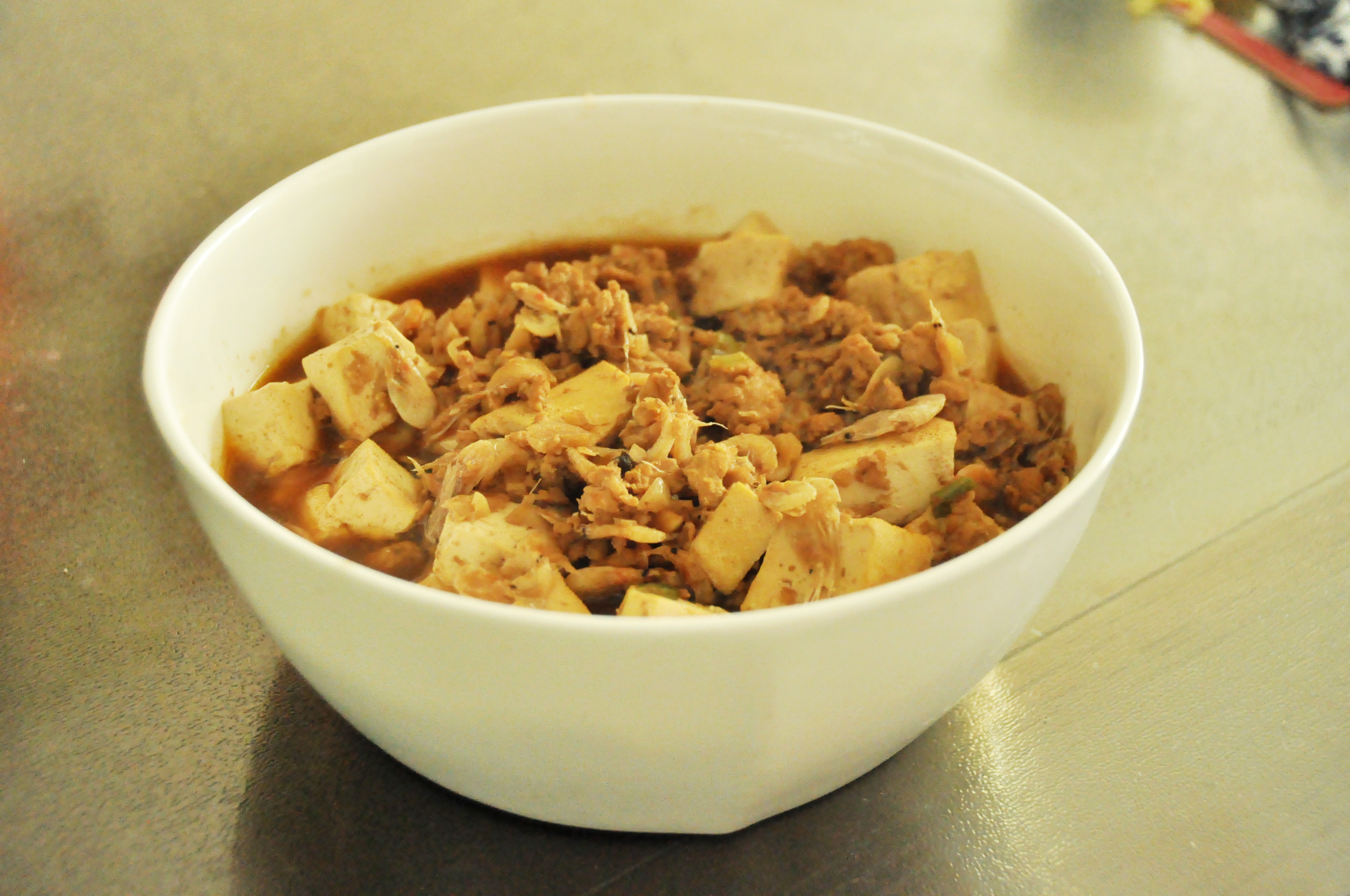 虾皮肉末焖豆腐