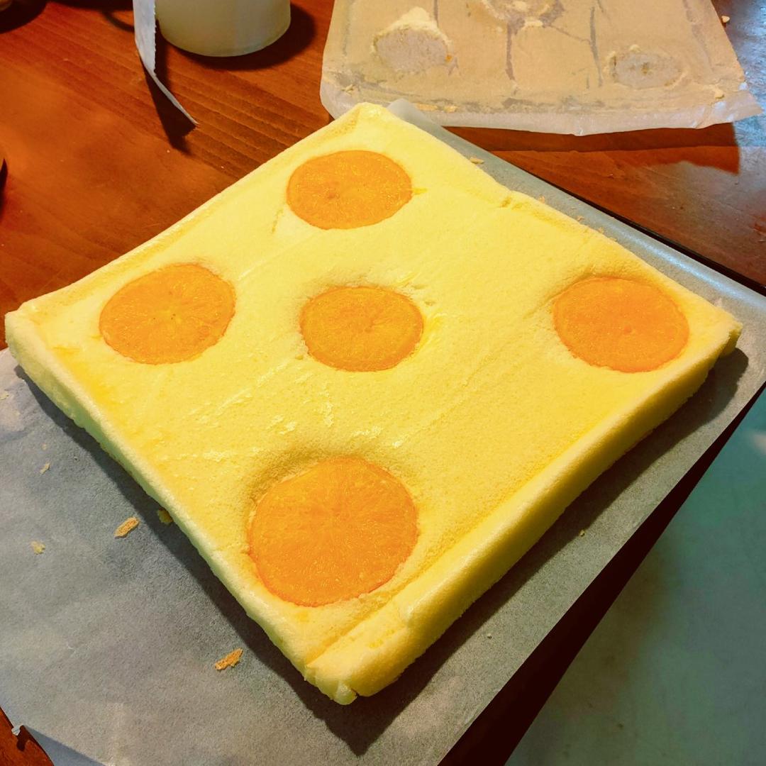 香橙蛋糕卷（好看好香好吃)