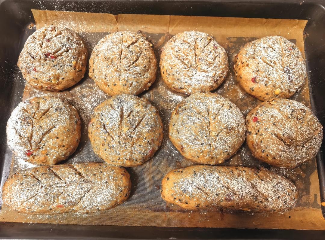 牛奶全麦核桃软欧自用方