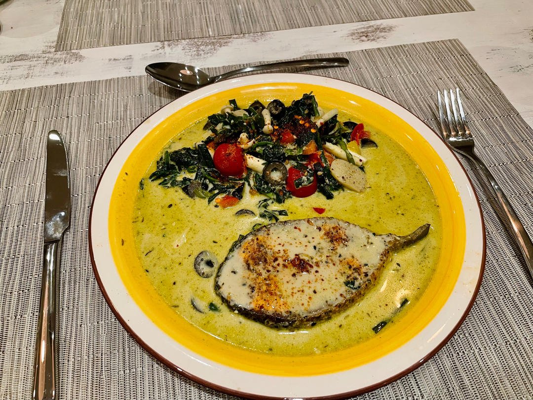 Brunch&一人食｜低卡版奶油菠菜三文鱼｜Creamy Salmon✨