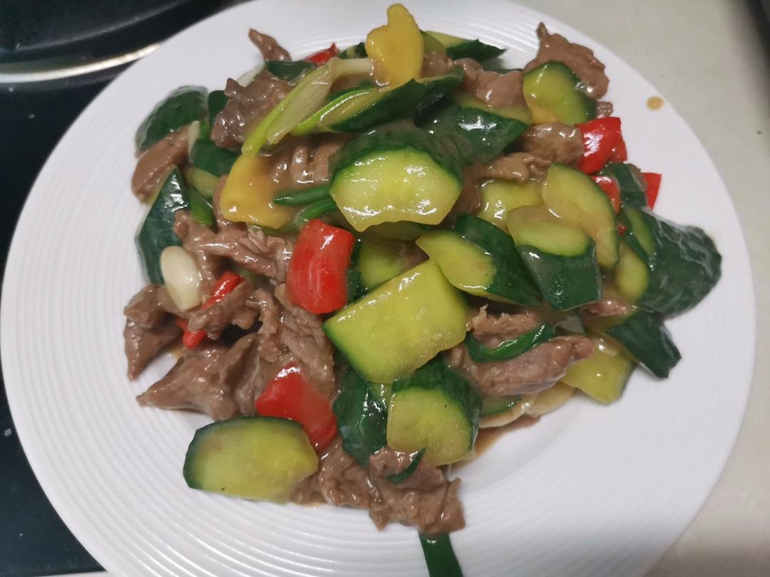 青瓜炒牛肉😍粤菜大师班