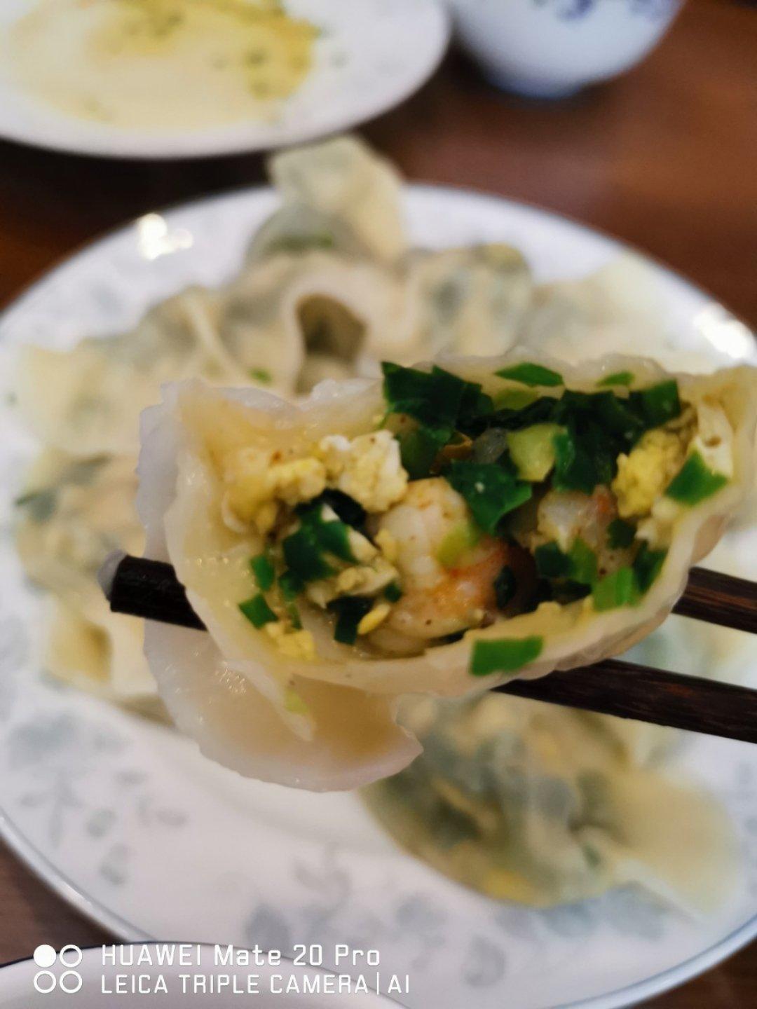 韭菜鸡蛋虾仁饺子（三人量）