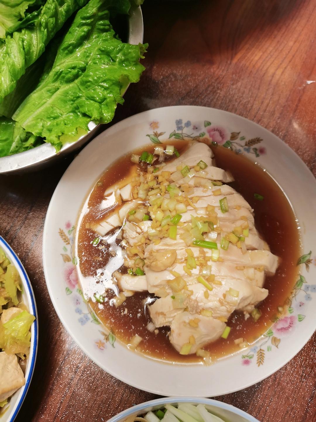 日式嫩蒸鸡胸肉（鲜香美味.柔嫩多汁）