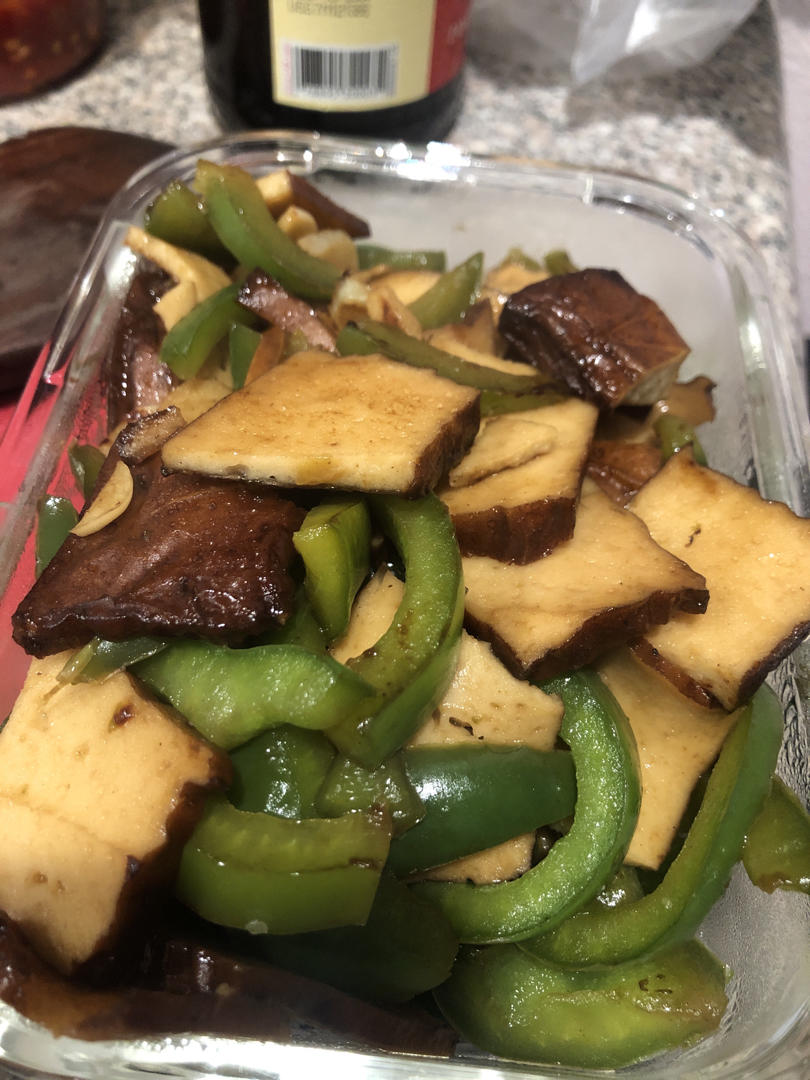 青椒炒豆干