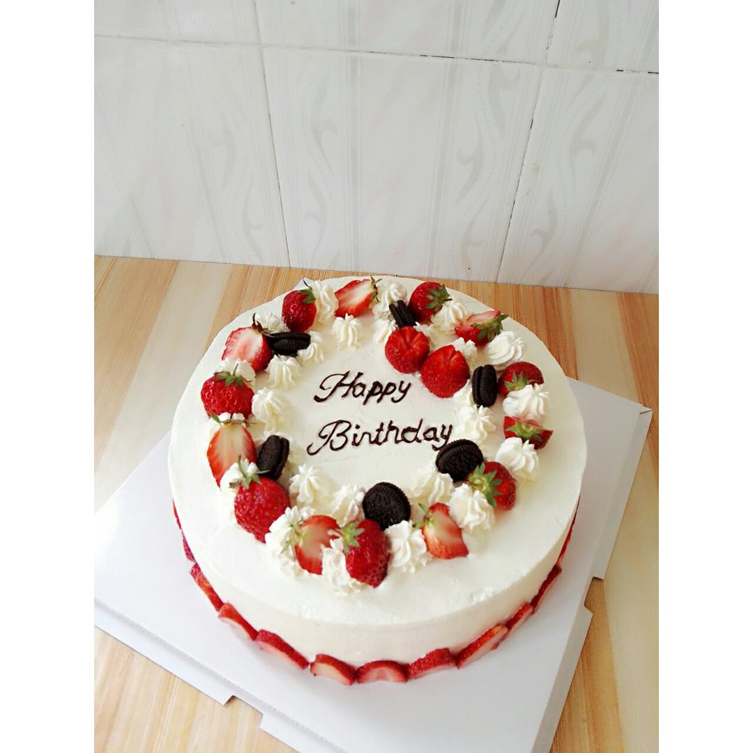 可可草莓裸蛋糕