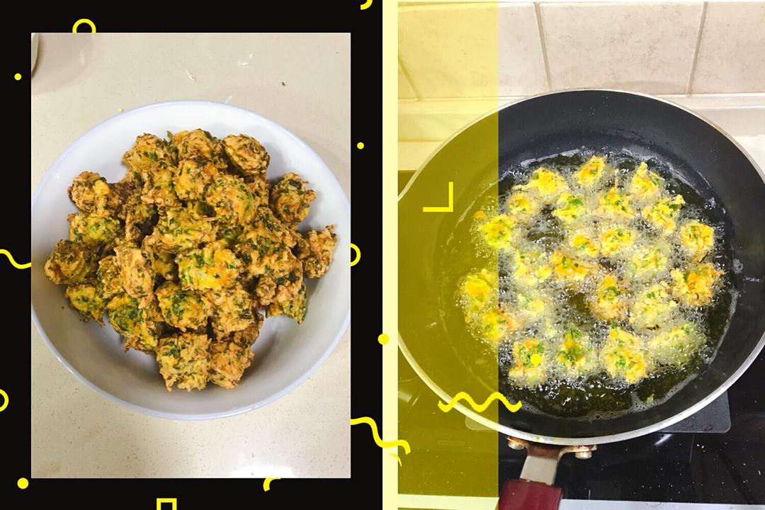 胡萝卜香菜素丸子