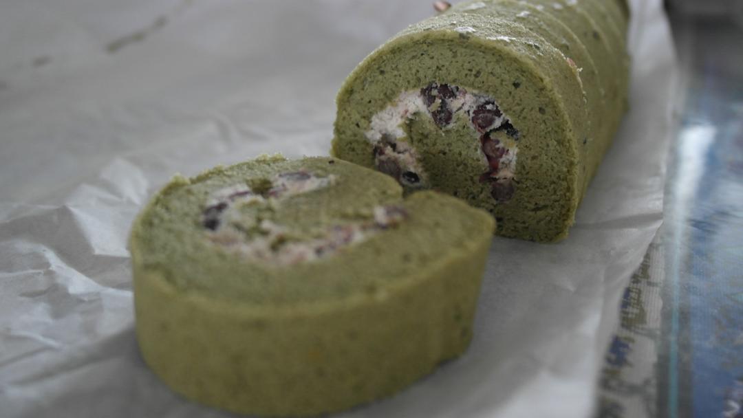 抹茶红豆蛋糕卷