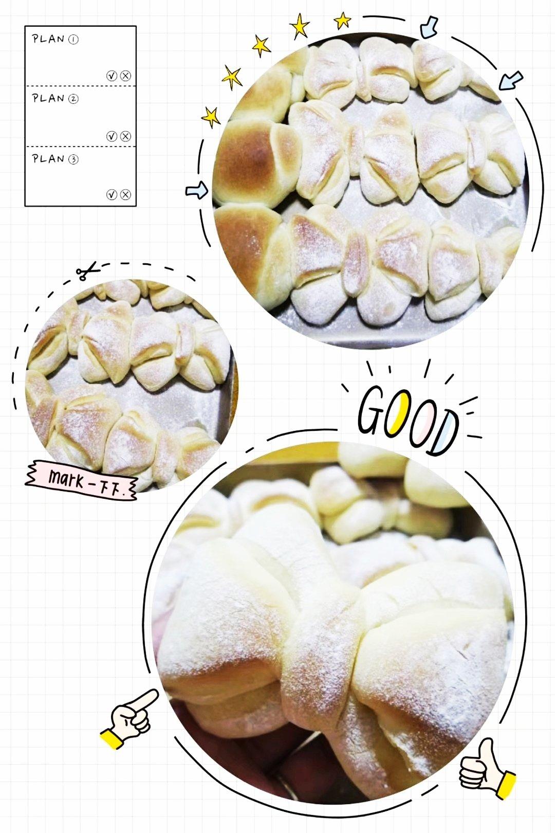 🎀新手友好—老阿姨的少女心蝴蝶结面包（多图详细）