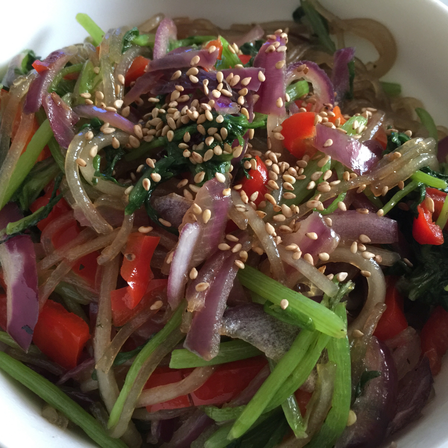 韩式粉丝炒杂菜 Korean Style Glass Noodles with Vegetables