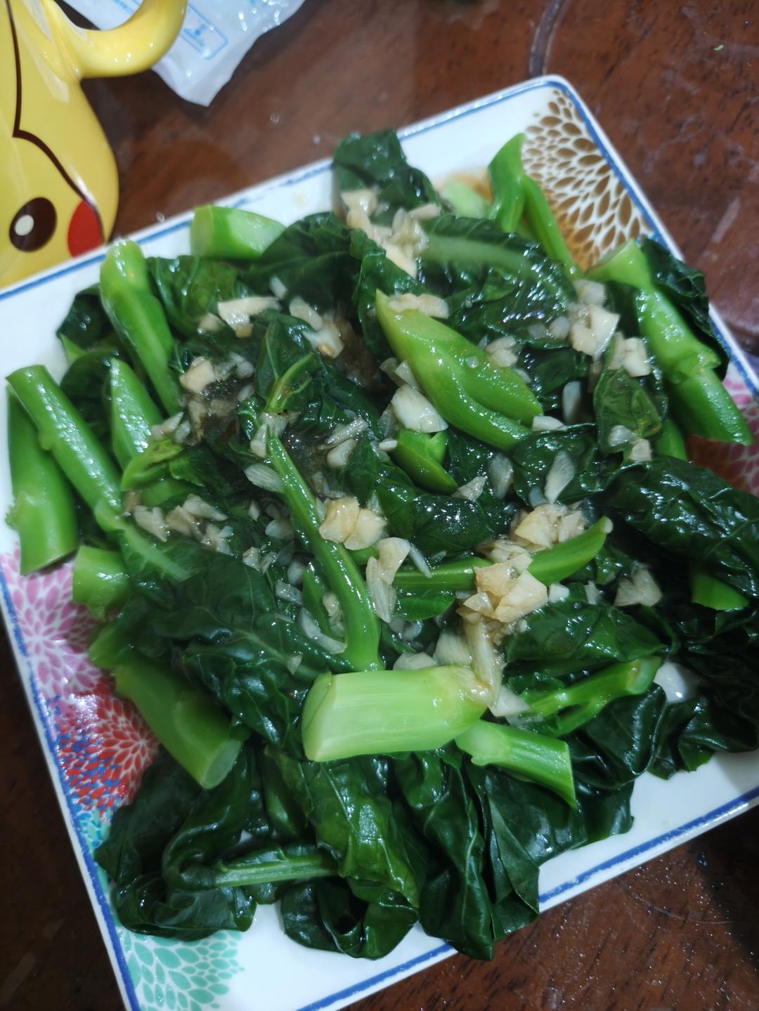 蚝油芥蓝，改刀后的比不改刀好吃百倍