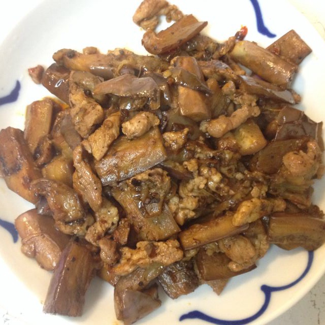 鱼香茄子炒肉丝