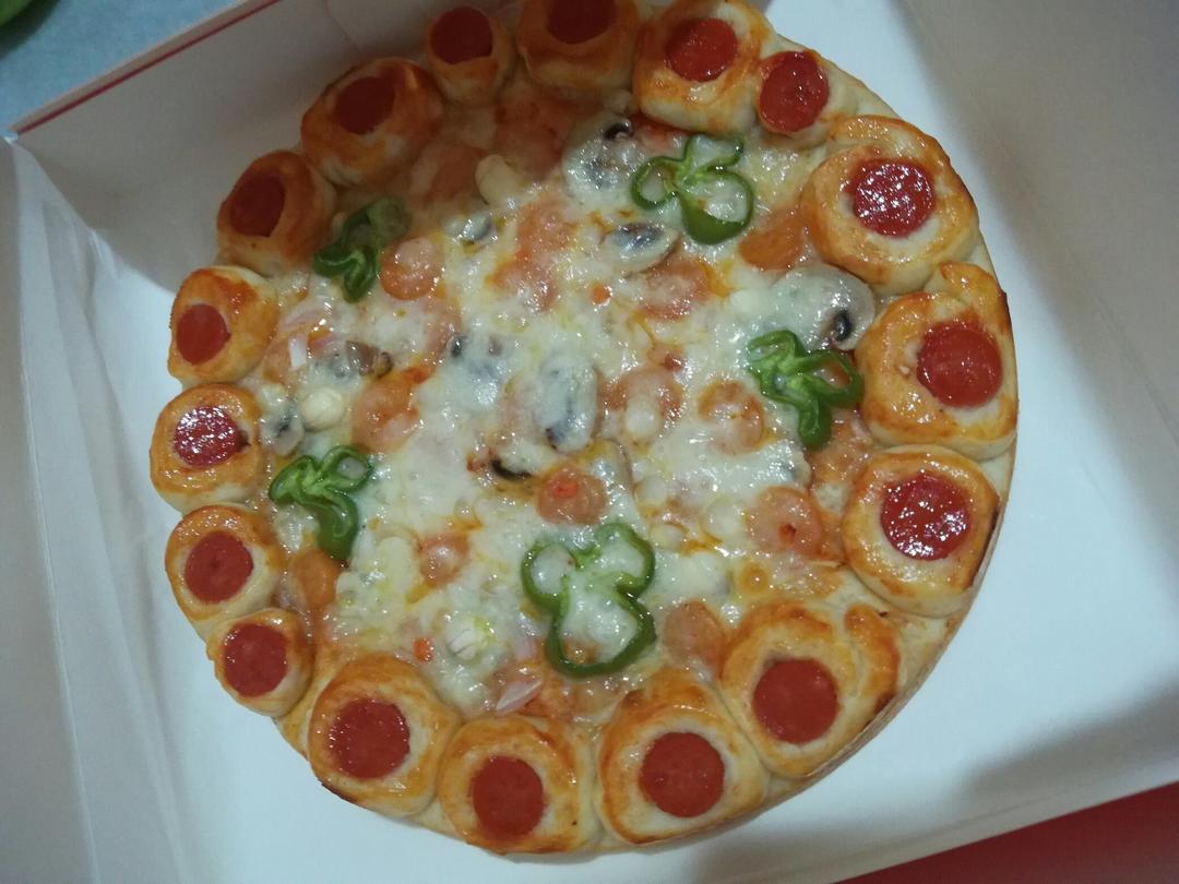 香酥虾花边披萨