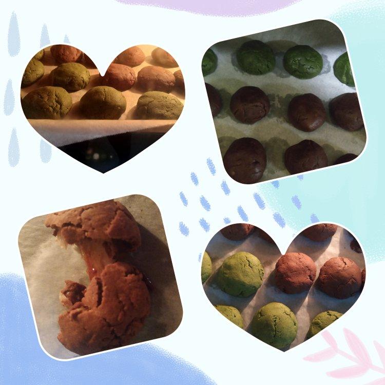 可可/抹茶麻薯夹心软曲奇