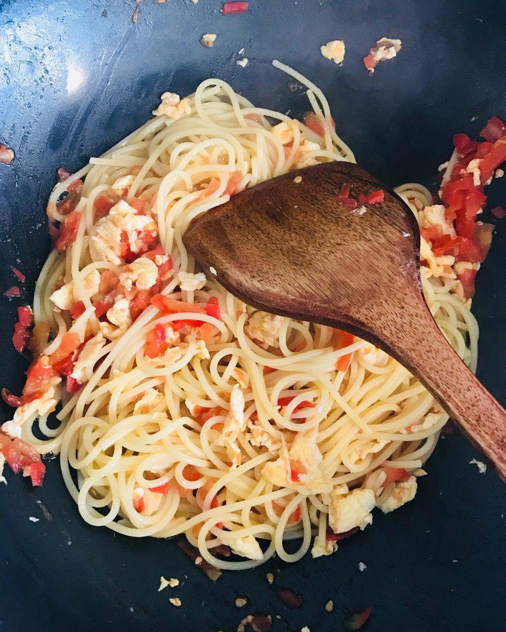 番茄炒蛋意面