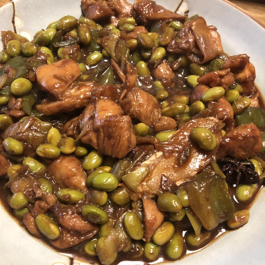 毛豆烧鸡