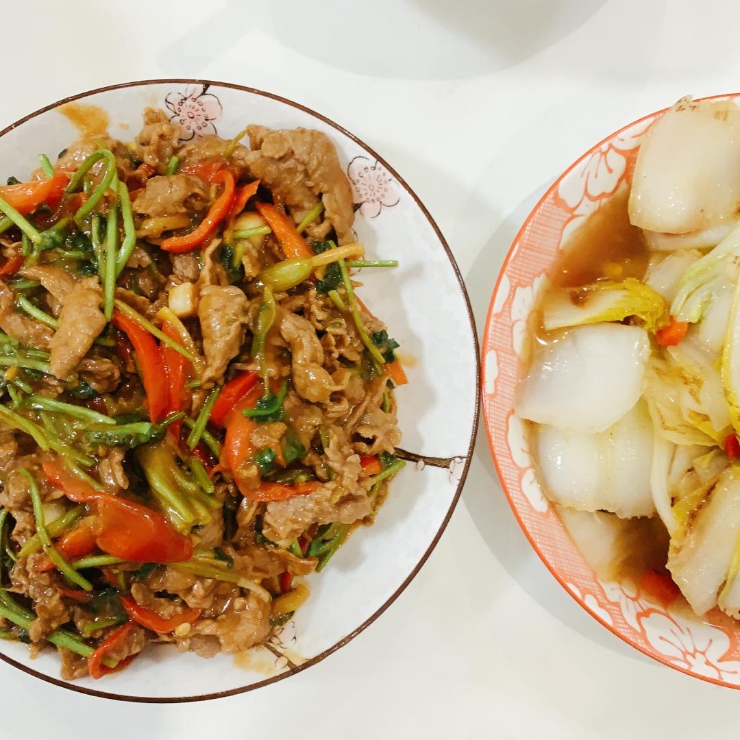 香菜牛肉(够味的下饭菜)