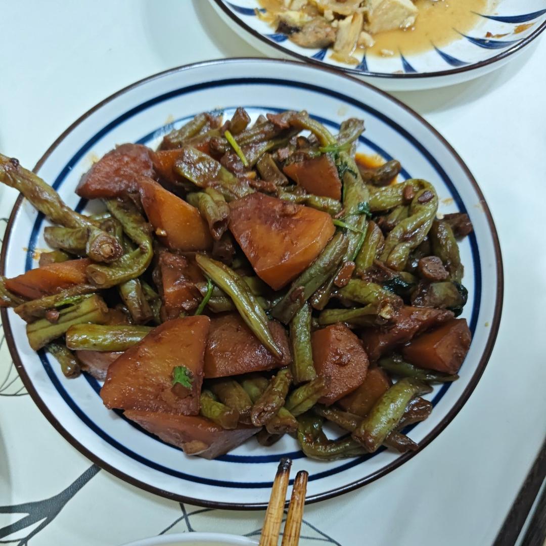 土豆炖豆角