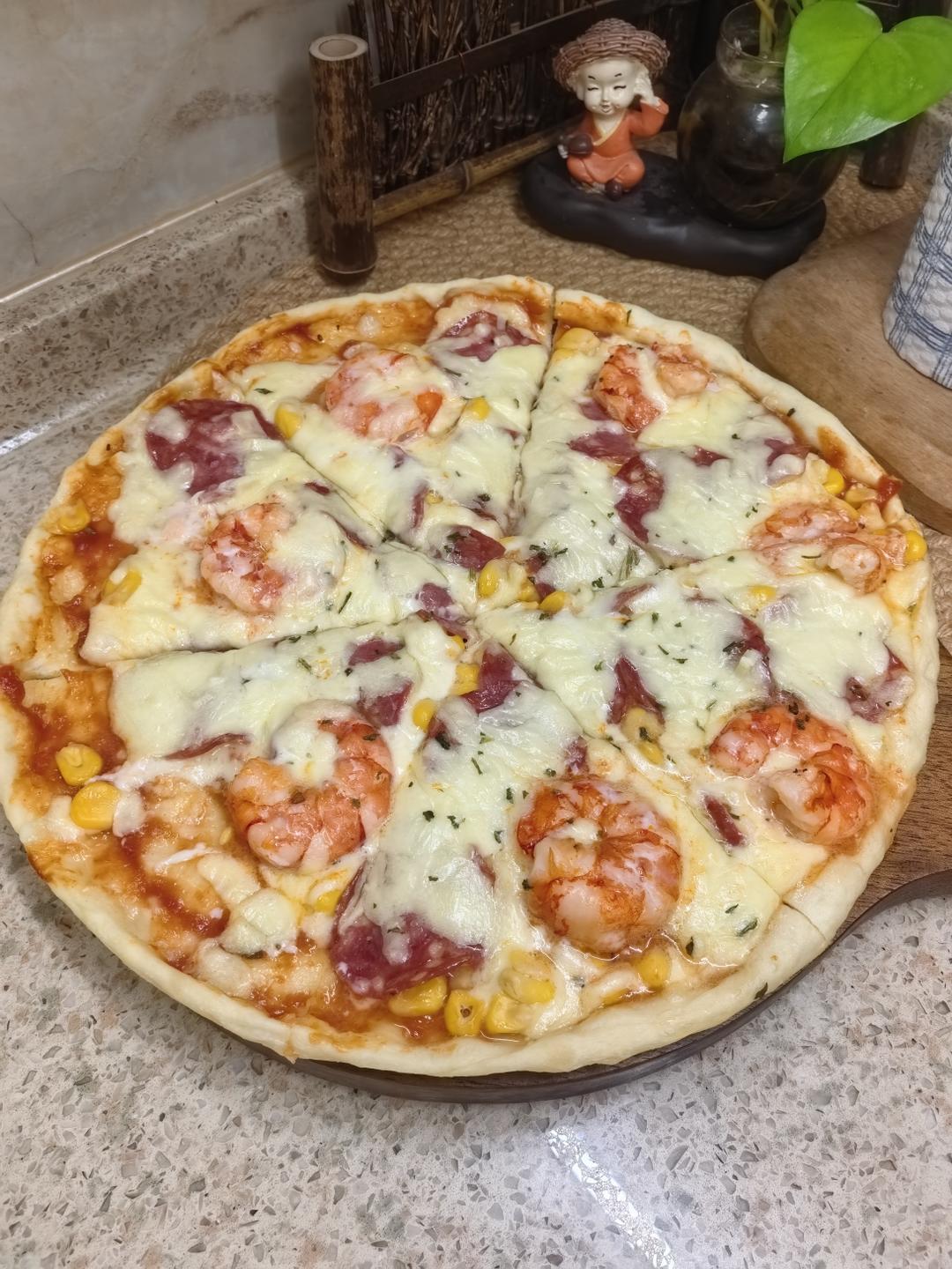 🔥巴蜀风味辣香肠脆底披萨🍕仿达美乐 薄脆有妙招 少揉面