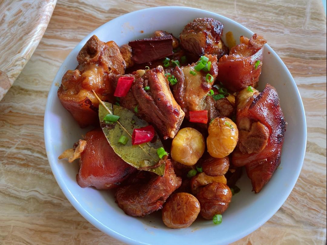 板栗烧排骨