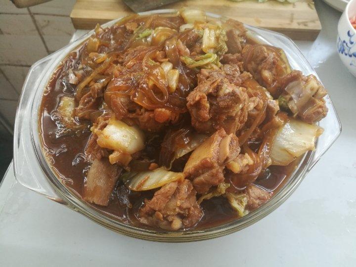 东北炖 之 白菜排骨炖宽粉