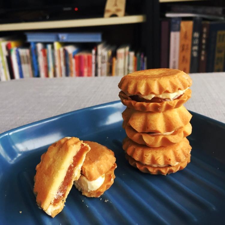自制日本网红PRESS BUTTER SAND焦糖奶油夹心饼干