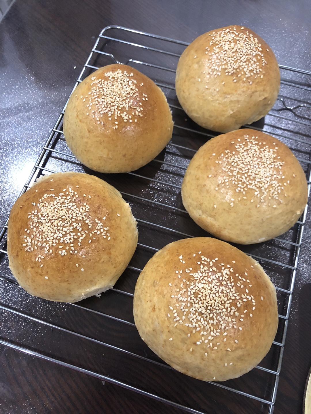 全麦汉堡胚（超大一个）的做法