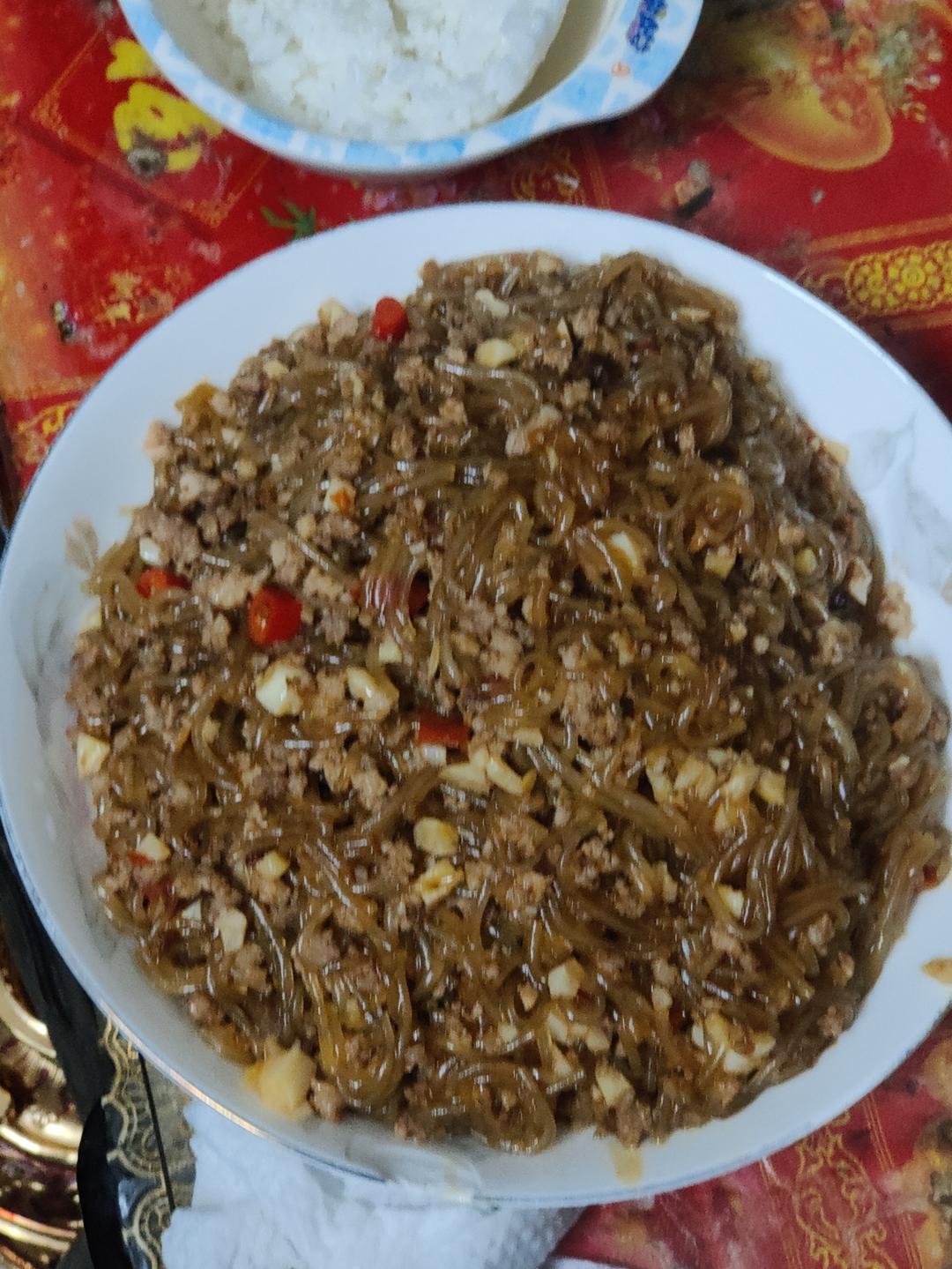 蚂蚁上树——肉沫粉条