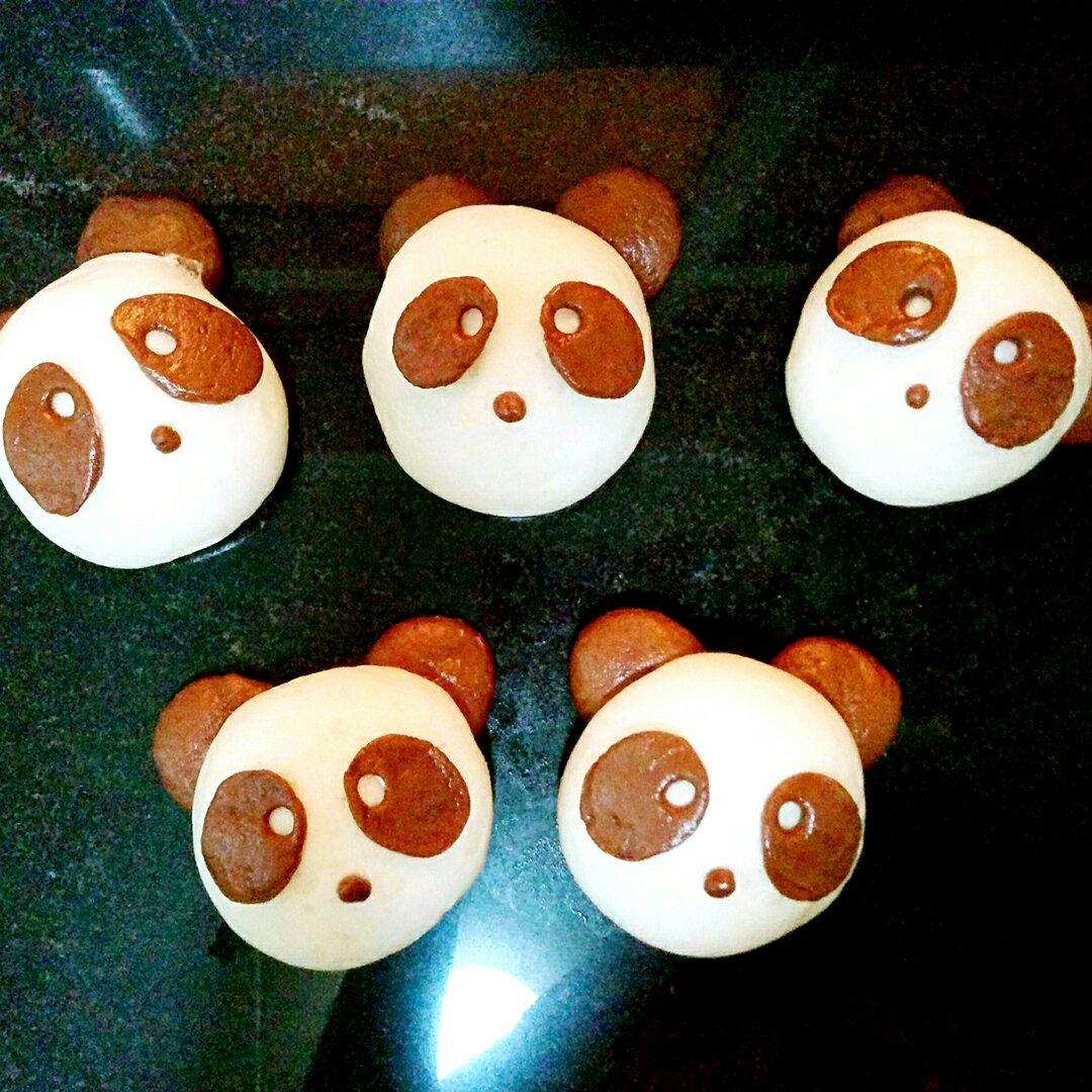 熊猫豆沙包&紫薯包