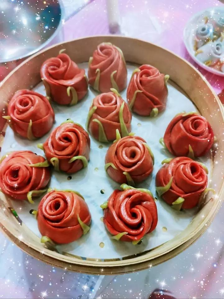 玫瑰花馒头