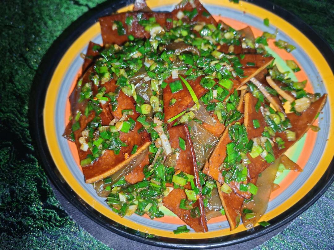 平底锅版烧烤豆干苕皮
