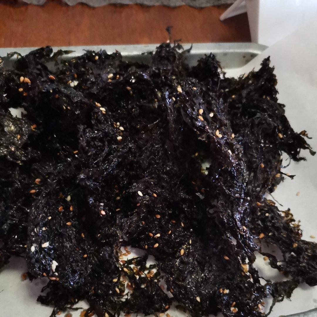 超简单 紫菜变海苔 自制小零食【香酥海苔】