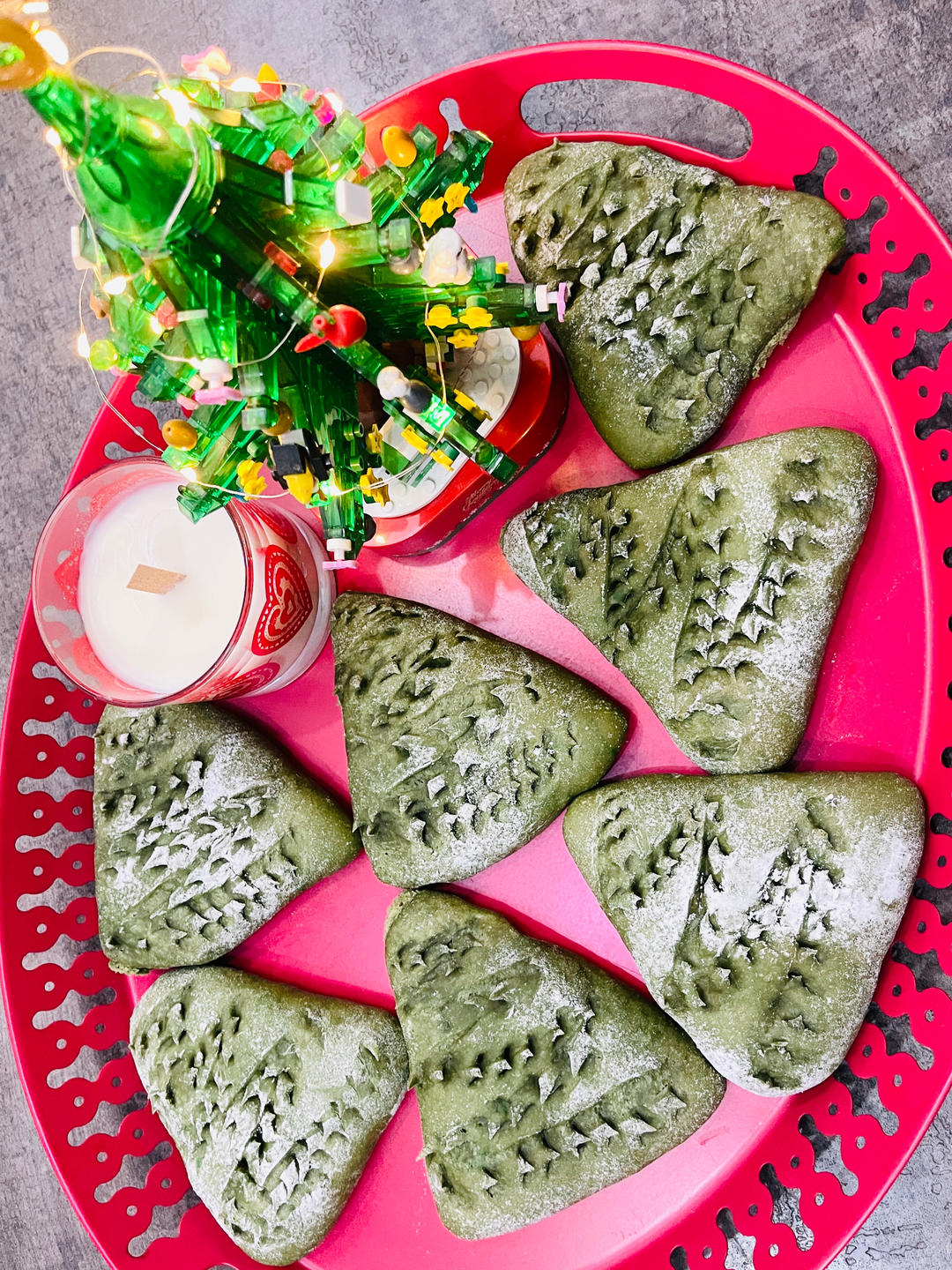 抹茶红豆软欧｜圣诞限定