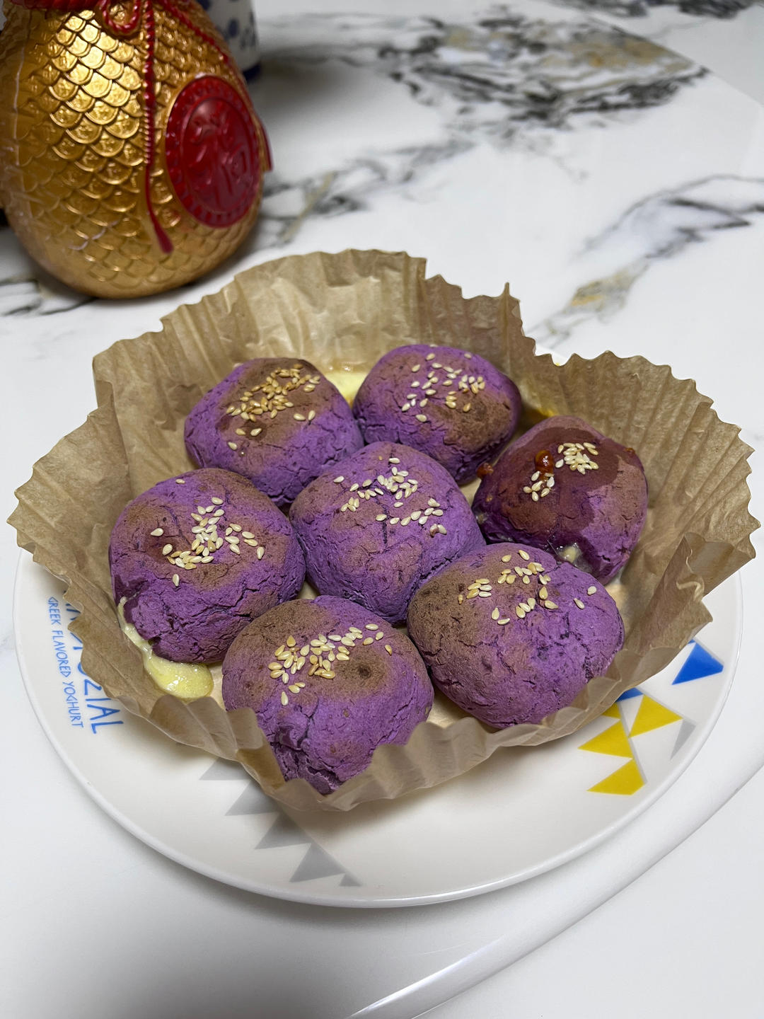 厨房小白做🍠芝士紫薯小方