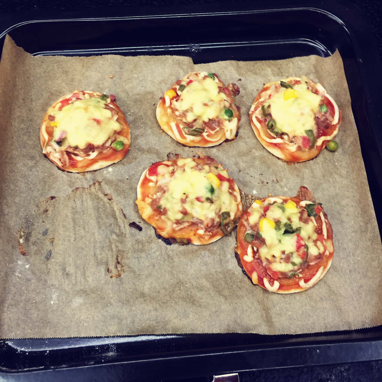 一口气可以干掉六个的 Mini意式披萨！