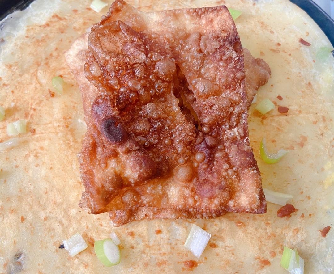 秒杀早餐摊不破皮大煎饼，步骤超详细