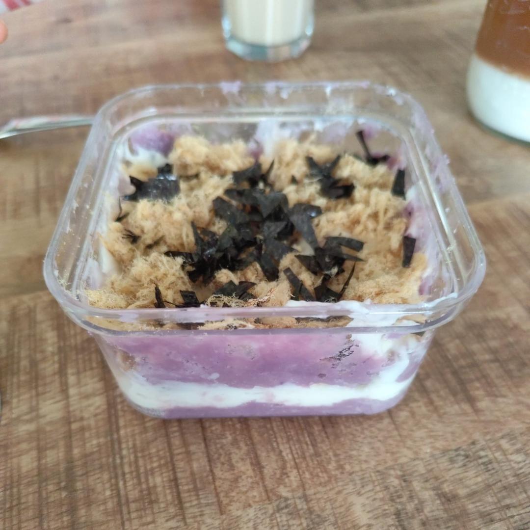 免烤箱网红甜品‼️零难度自制【芋泥麻薯盒子】