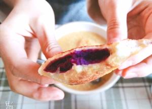香煎土司炼乳紫薯派~~简单快手早餐，好看又好吃的做法 步骤6