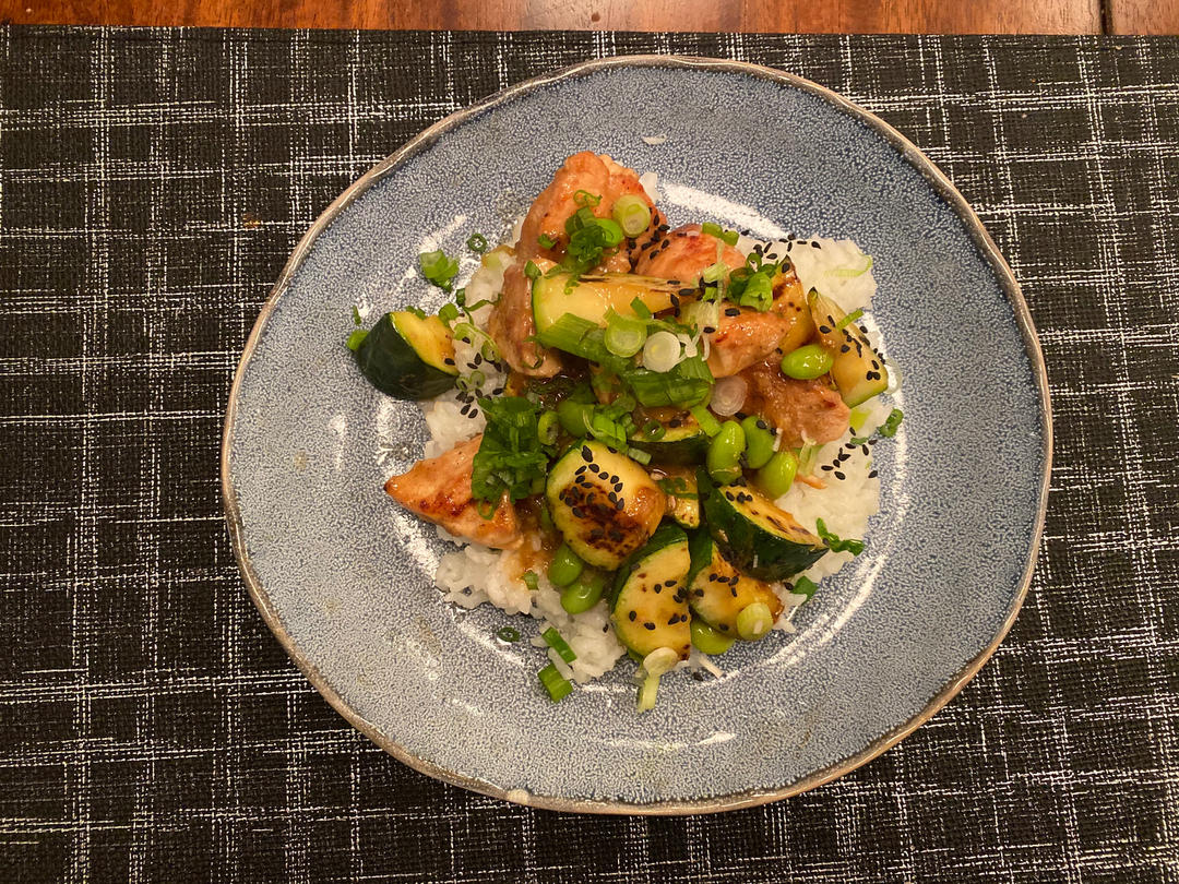 盐昆布鸡肉炒西葫芦土豆