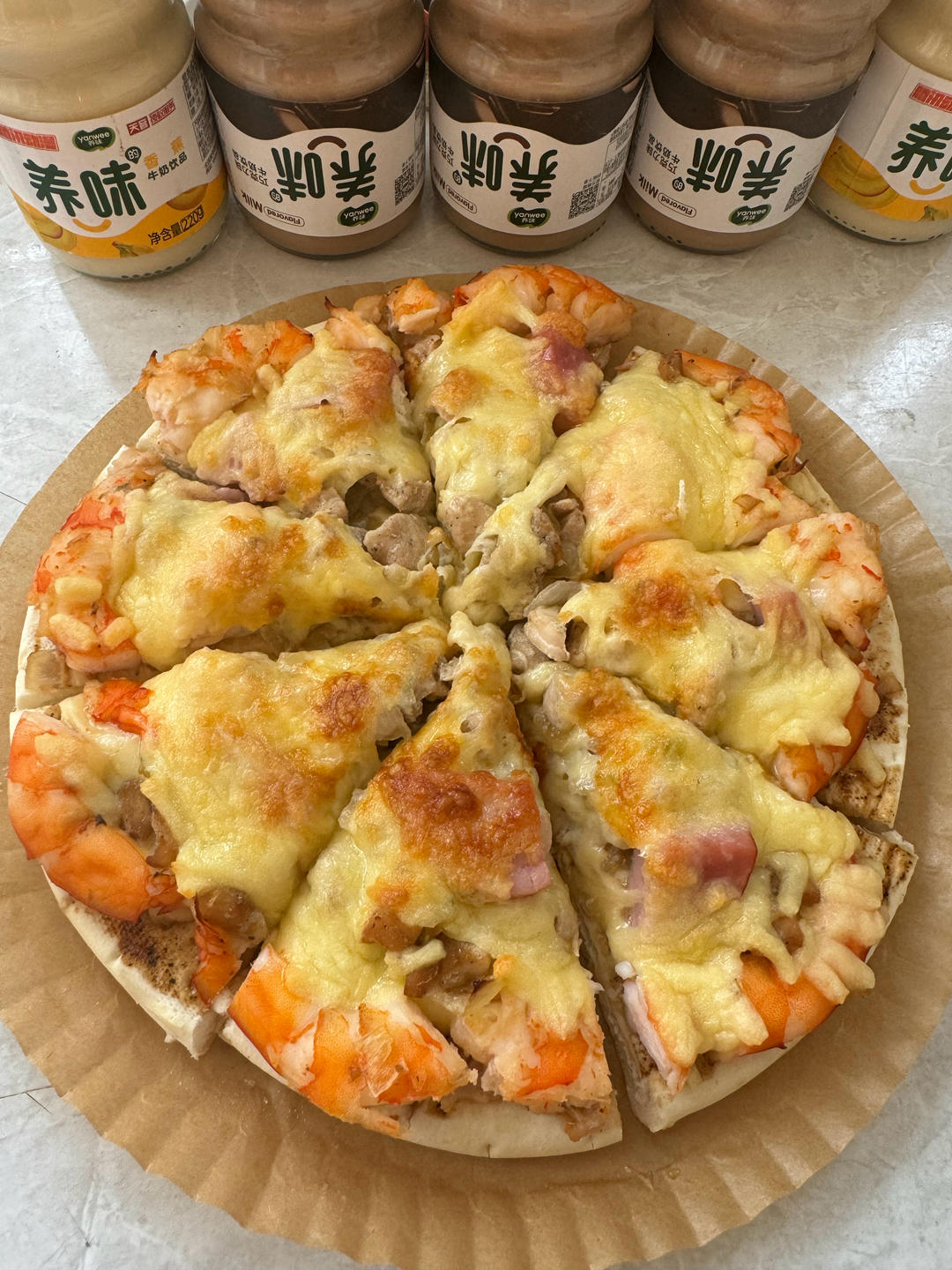 鲜虾鸡肉pizza的做法