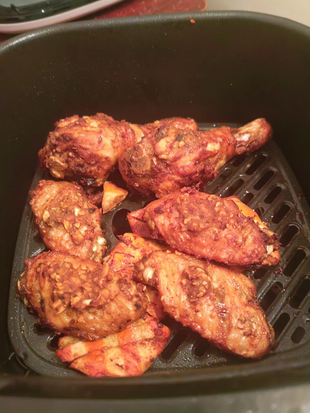 空气炸锅咖喱鸡翅、鸡腿
