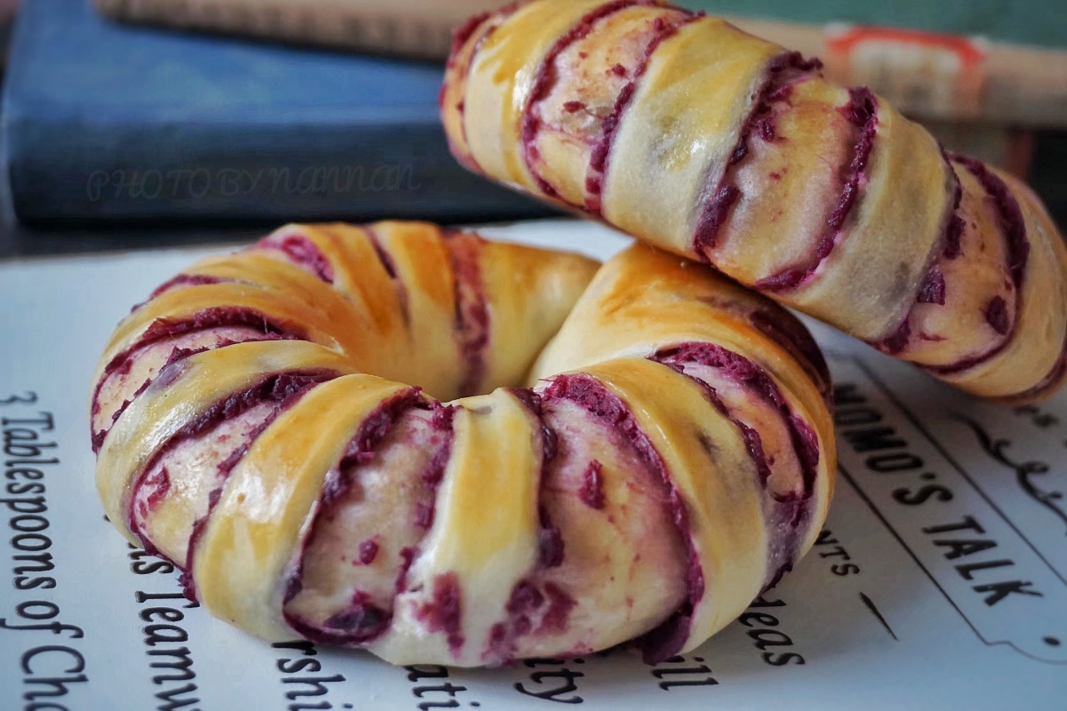 紫薯面包圈的做法