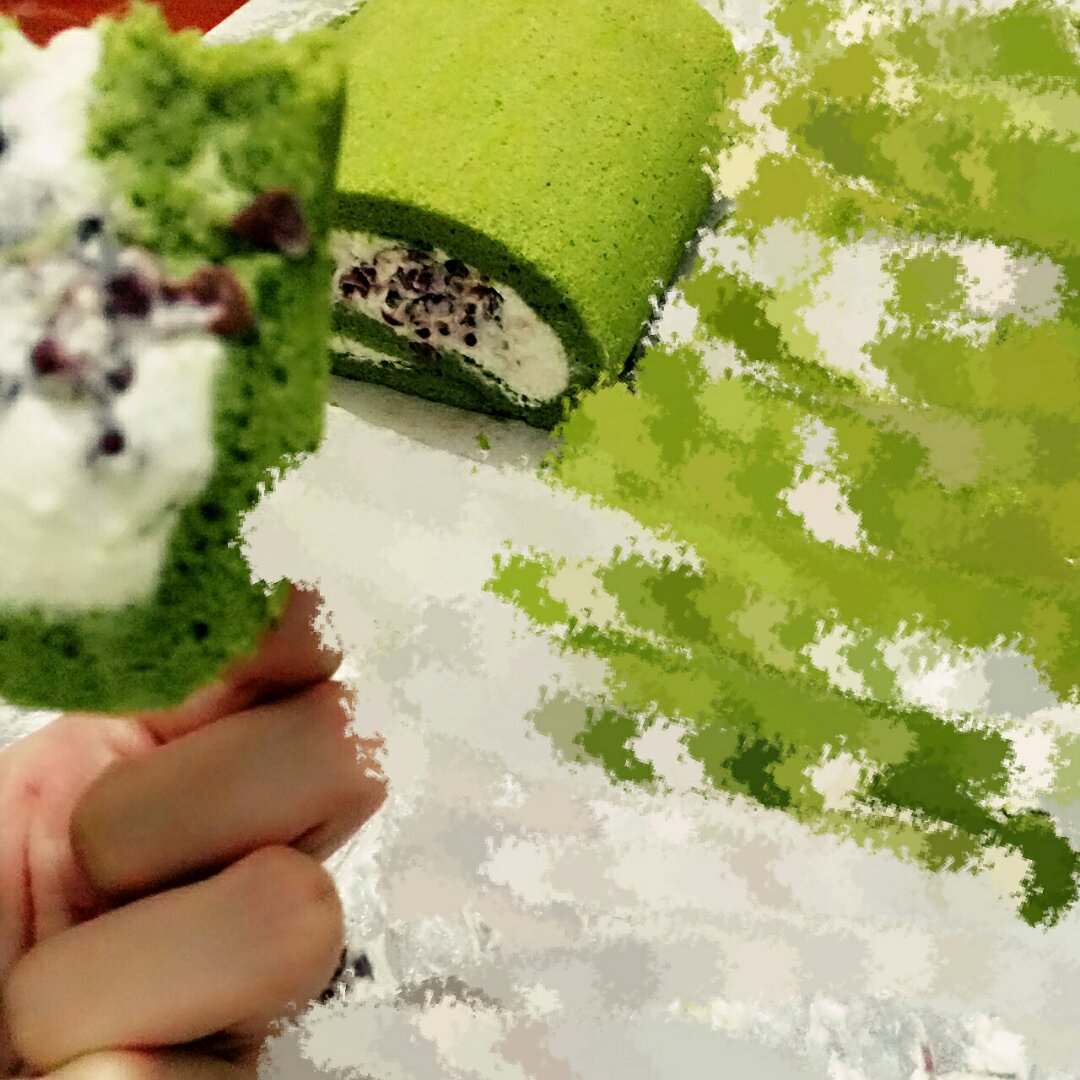 抹茶蜜豆蛋糕卷